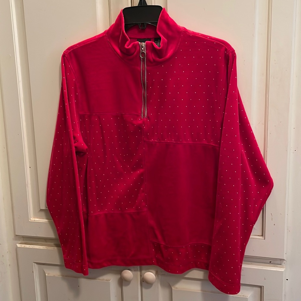 Women’s Red Velour Top